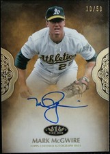 2019 Topps Tier One Mark McGwire #10/50 Prime Performer Autograph On Card 