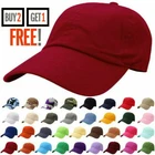 Baseball Cap Plain Strapback Adjustable Solid Blank Hat Polo Style Visor Caps