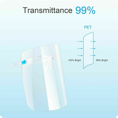Full Face Shield Visor Glasses Guard Protection Safety Covering Clear Anti Fog - Picture 2 of 2