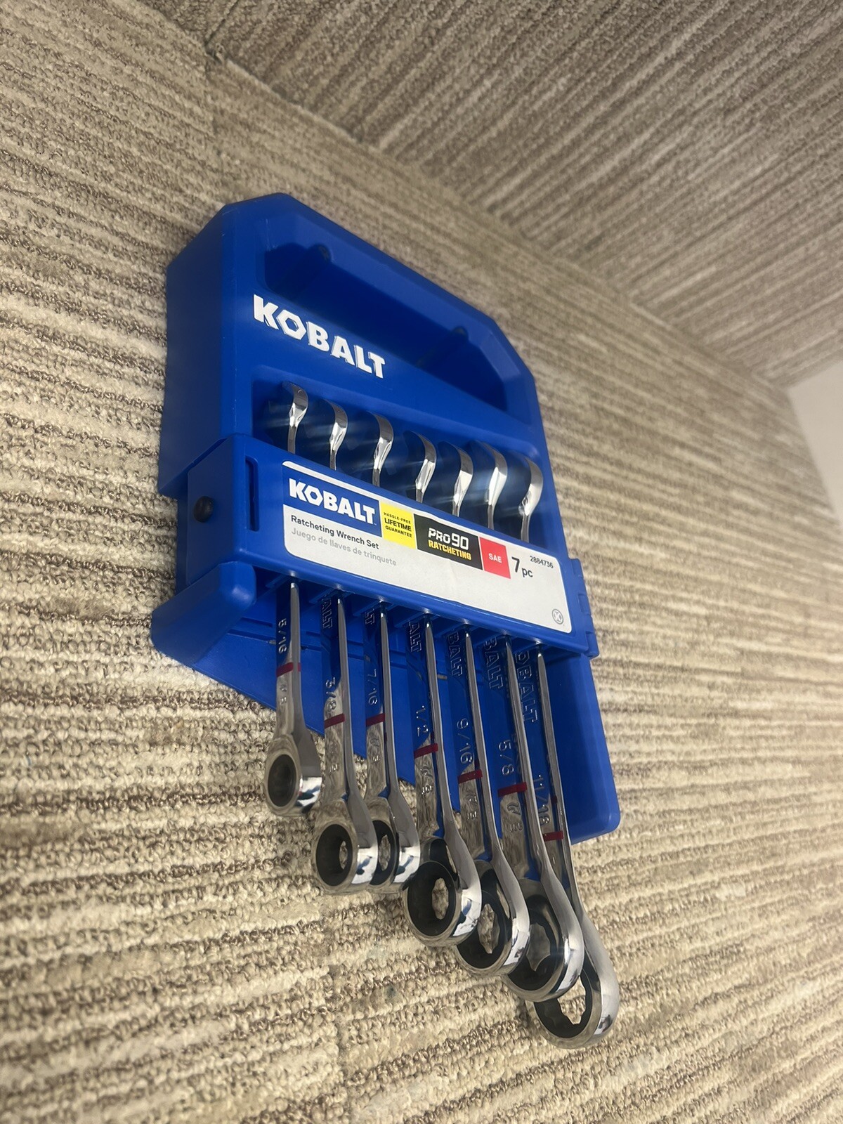 BRAND NEW KOBALT SAE 7 Piece Ratcheting Wrench Set 2884736 5/1611/16