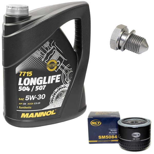 MotoröL ÖLfilter SM5084 5W30 5 Liter + ÖLablassschraube FüR VW Transporter TSI-image