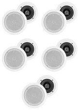  10 Rockville HC55 5.25" 300 Watt White In-Ceiling Home Theater Speakers 8 Ohm