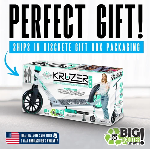 Large Folding Kick Scooter for Adults and Teens 200mm Wheels Lightweight Durable
