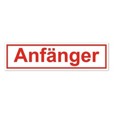 Auto-Magnet-Schild Anfänger I 29,7 x 8 cm I ...