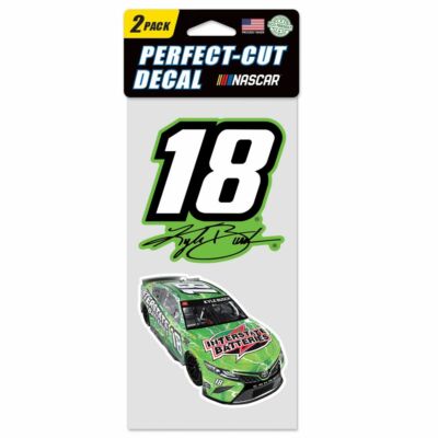 Kyle Busch 2022 Wincraft #18 Interstate Batteries 4x8 2pc Decal Set