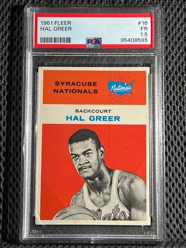 1961 FLEER #16 HAL GREER RC ROOKIE HOF PSA 1.5 FAIR