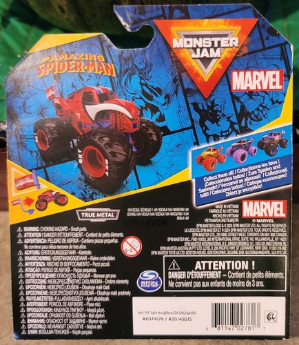 2024 MONSTER JAM SERIES 2 MARVEL SPIDER-MAN MONSTER TRUCK 1:64 Walmart Exclusive - Picture 5 of 5