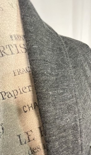 Coldwater Creek Gray fitted Blazer Size Medium one button Front with Pockets - Picture 7 of 13