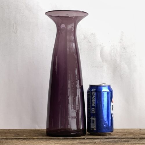 Vtg Blenko Bottle Vase Amethyst Purple HTF 12” Tall 5824L - Picture 4 of 11