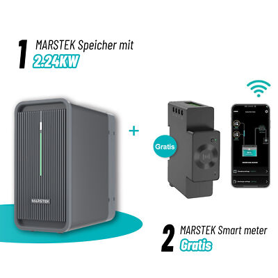Marstek B2500 2.24KWh Speicher für Balkonkraftwerk Batterie+ gratis Smartmeter