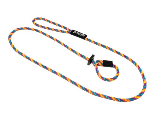 RAINBOW 6-ft. English Slip Lead Dog Leash - 6' x 1/2" by Mad Dog Products - Afbeelding 1 van 8