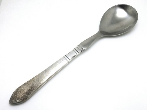 Georg Jensen Denmark 925 Sterling Silver & Stainless Continental Serving Spoon - Picture 6 of 6
