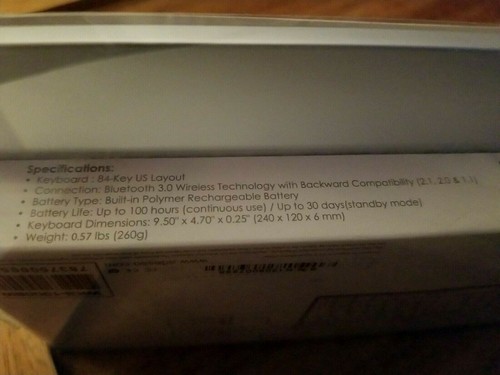 Adesso WKB-1000BW Wireless Keyboard - Picture 3 of 4