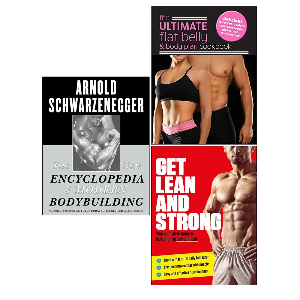 New Encyclopedia of Modern Bodybuilding, Ultimate Flat Belly & Body Plan 3 Books