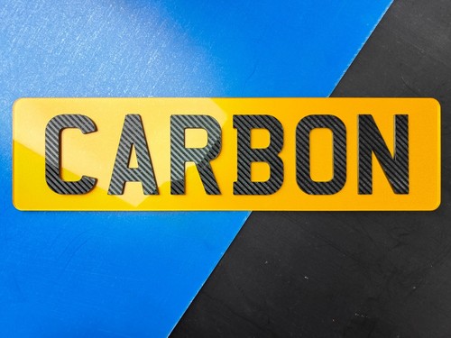 Premium CARBON FIBER ENGRAVED Show Number Plates 3D 4D - Not Road Legal - Picture 2 of 7