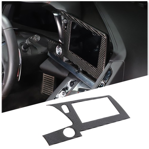 Soft Carbon Fiber Centre Navigation Screen Panel Sticker Fit Corvette C8 2020-25 - Picture 1 of 10