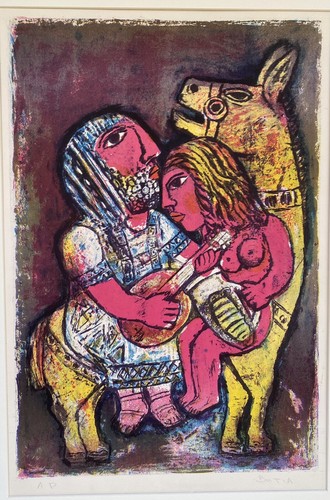 Artist Proof Farblithographie Bleistift signiert von Batia. Guter Zustand - Bild 6 von 10