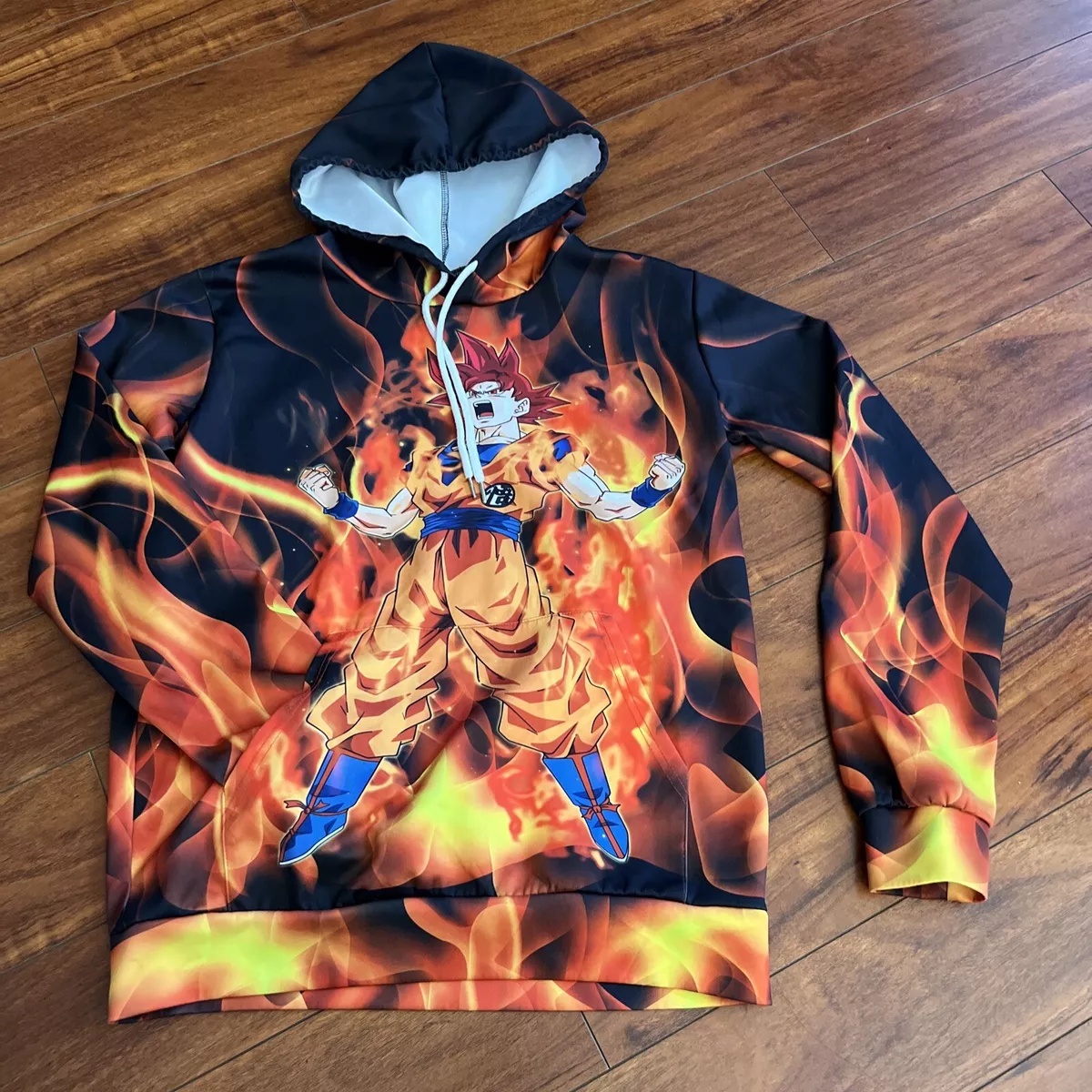 SALE] Black Goku with Louis Vuitton Hoodie - Luxury & Sports Store