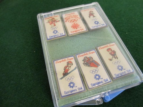 1984 Campbell's Winter Olympics Sarajevo Souvenir Pins, Set of 6 - Picture 2 of 9