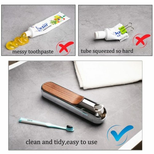 UpKit Automatic Toothpaste Dispenser Wall Mounted Chrome Squeezer Bathroom New - 第 4/18 張圖片