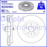 2X Delphi BG9240C Bremsscheibe FüR Opel