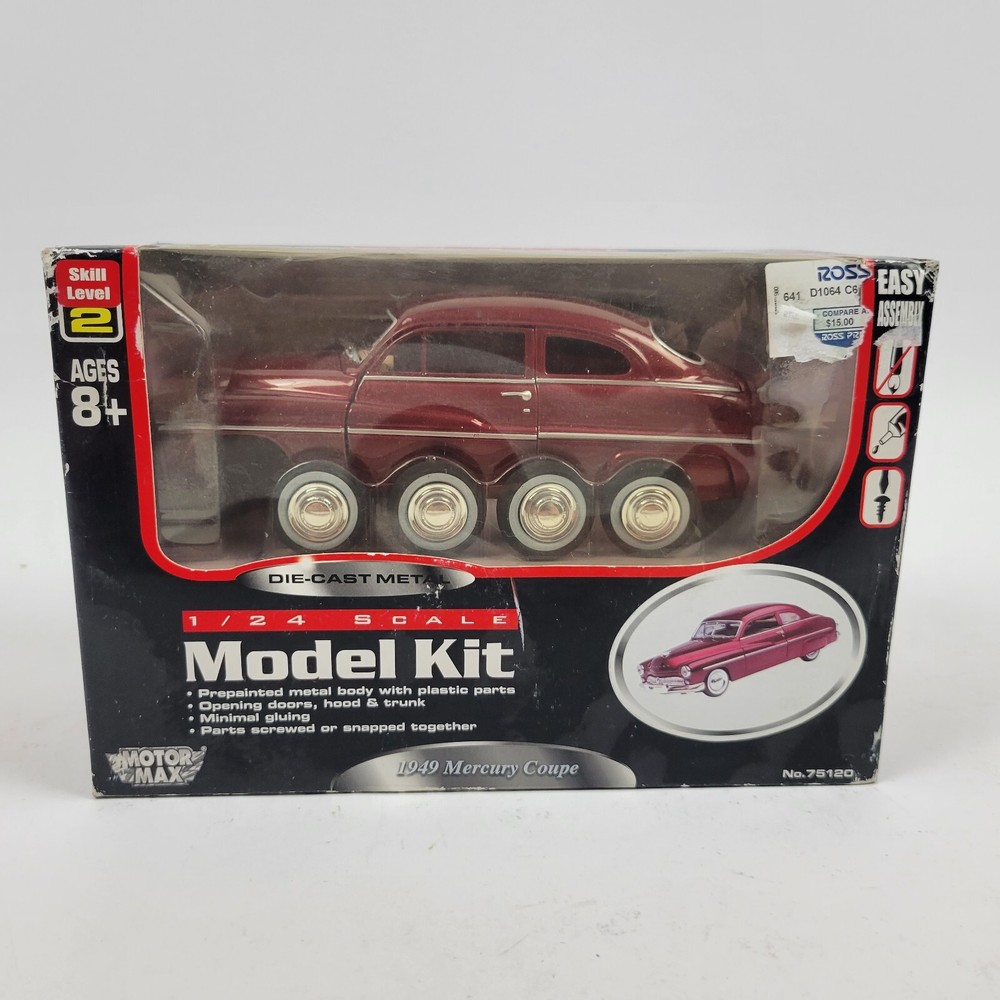 1949 Mercury Coupe - Motor Max Die Cast Metal Model Kit Parts Bags Are Sealed