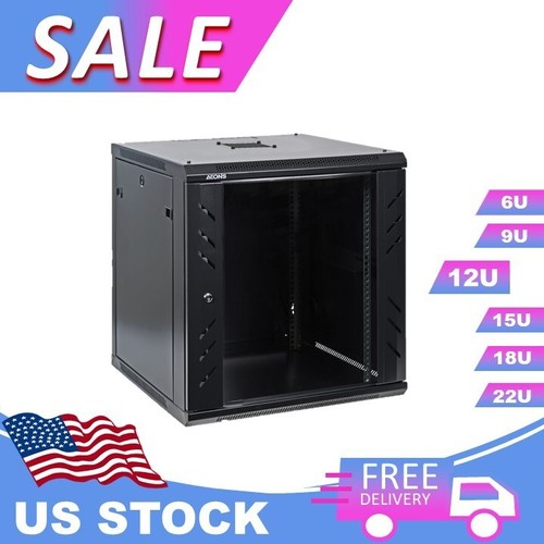 Aeons 12HE Professional WallMount 19 Zoll Netzwerk Server Rack Schrank Low-Profile - Bild 1 von 13