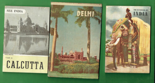 #XX. .#4.  FIVE(5) OLD SOUVENIR TRAVEL BOOKS etc ON INDIA - APPEAR 1960s - Zdjęcie 1 z 2