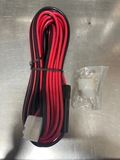 HF RADIO HD 2 PIN T TYPE POWER CORD #10 RED / BLK WIRE W/2 FUSE HOLDERS TPCICOM