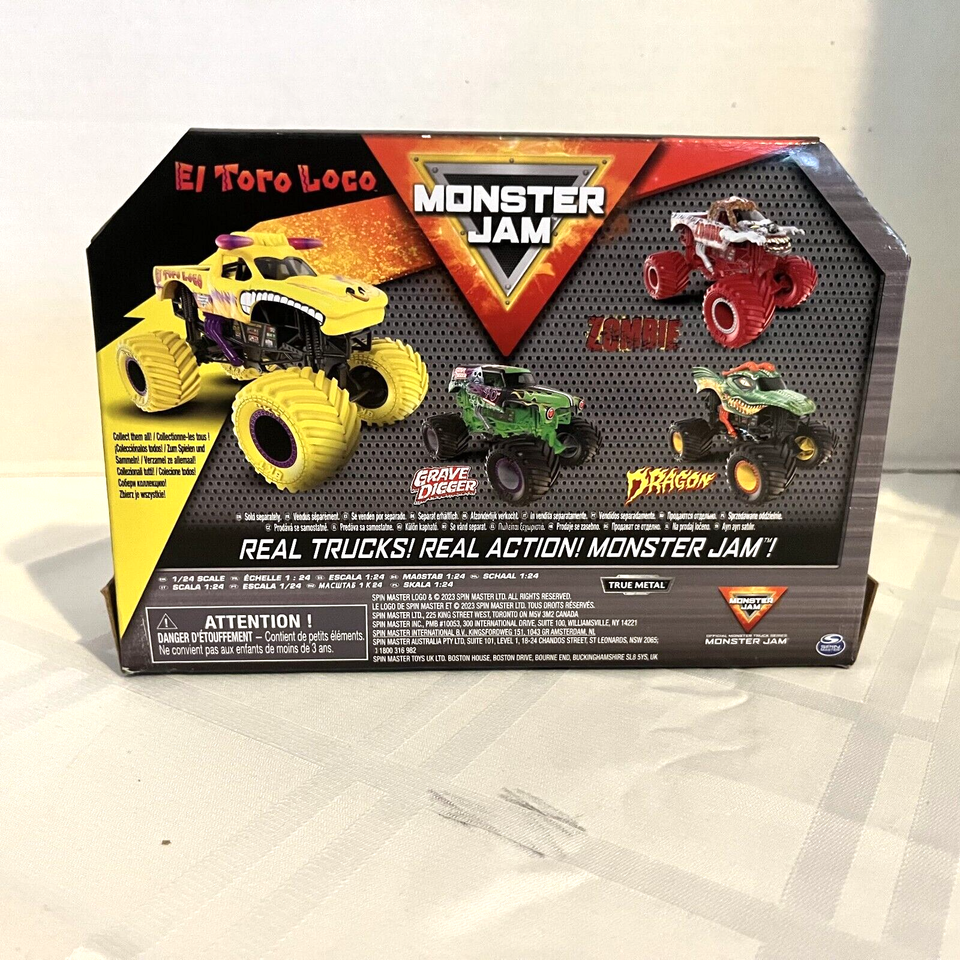 Monster Jam El Toro Loco True Metal Truck Diecast 124 Scale Spin