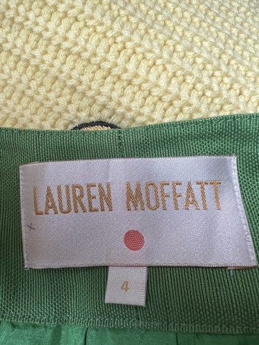 Gonna a quadretti Anthropologie Lauren Moffatt 4 Preppy Boho Verde Stampa Geometrica - Foto 7 di 8