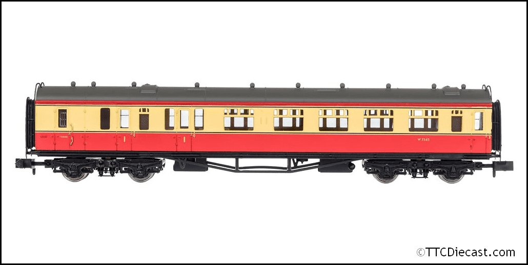 Dapol 2P-000-234 Collett Coach Brake Composite BR Crimson/Cream W7345, N Gauge