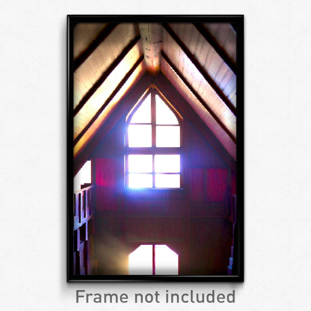 8 Bit Psychedelic Pixel Art Poster - Villainous Attic Trippy Game Print