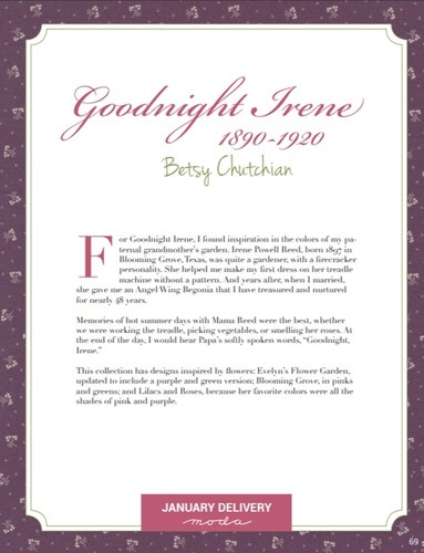 MODA Jelly Roll Goodnight Irene by Betsy Chutchian 42 pieces 2.5*44" strips - Picture 3 of 24