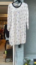 Isabel Marant Etoile Floral Printed Shift Tunic Dress Long Sleeve Silk S-1 New