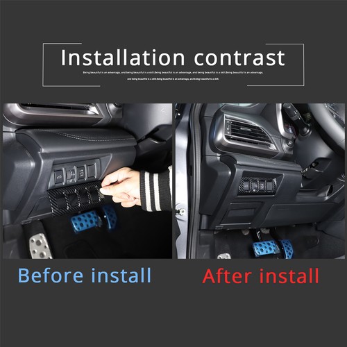 ABS Carbon Car Headlight Switch Frame Cover Trim For Subaru Outback 2021-2023 - Picture 6 of 10