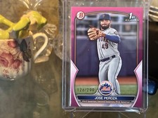 2023 Bowman Jose Peroza Fuchsia 126/299 Mets BP-149