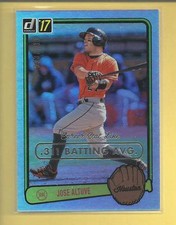Jose Altuve 2017 Donruss '83 Retro Variation Career STAT LINE #'d / 311 Astros