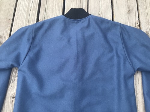 Johnny Suede American Clickers Postman Blue Snap Jacket/Coat Made in USA Size L - Picture 13 of 14