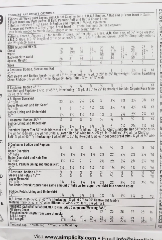 Simplicity Sewing Pattern 2569 Princess Dress Costumes Girls Sizes 4 6 8 Uncut - Image 3 of 4