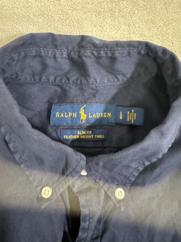 Polo Ralph Lauren Herren Hemd Classic Fit Feather Weight Twill Langarm Gr. L