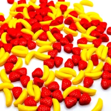 Assorted Silly Strawberry and Banana Candy- by NY Spice- FREE SHIP