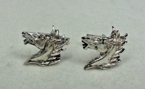 Horse Head Cufflinks Sterling Silver