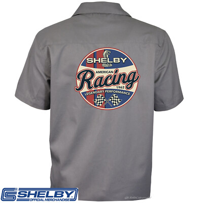 Shelby Racing Hemd Herren Work Team Shirt 70er Muscle Car Design USA Logo *0010