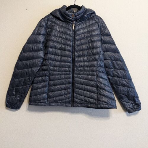 Tommy Hilfiger Down Hooded Jacket Size Large Ligh… - image 1