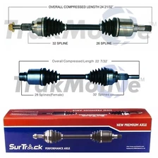 SurTrack Pair Set of 2 Front CV Axle Shafts For Dodge Caliber 2.4l 4L Turbo FWD