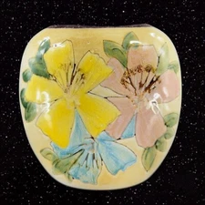 Studio Art Pottery Doubled Sided Vase Ceramic Artist Signed Antigua Vintage