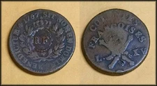 1767 French Colonies Copper with RF counterpunch - Solid VF - BINo
