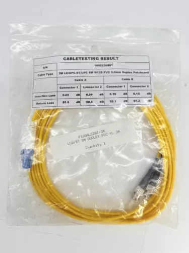 Corning FXDSALCDST-3M LCD/ST Duplex PVC YL  Optical Network Cable