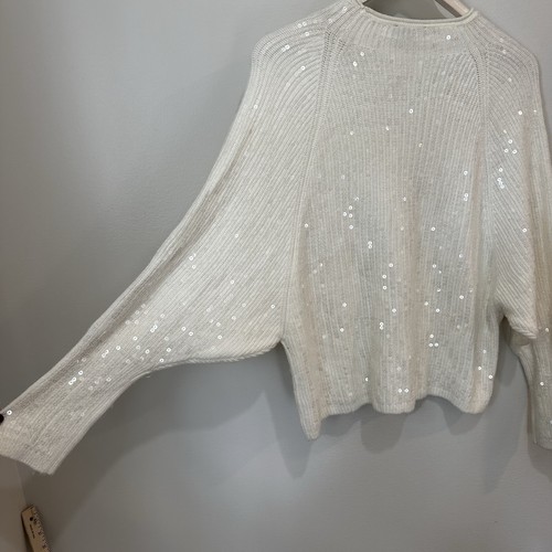 Express Crewneck Dolman Sweater Holiday/party Ivory Size Small - Picture 11 of 11